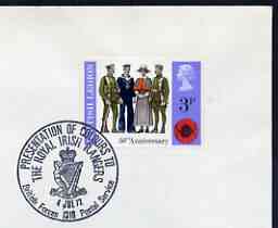 Postmark - Great Britain 1972 cover bearing illustrated cancellation for Presentation of Colours to The Irish Rangers (BFPS)