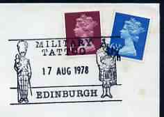 Postmark - Great Britain 1978 cover bearing illustrated cancellation for Edinburgh Military Tattoo (BFPS)