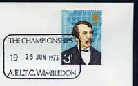 Postmark - Great Britain 1973 cover bearing special cancellation for All England Lawn Tennis Championship, Wimbledon