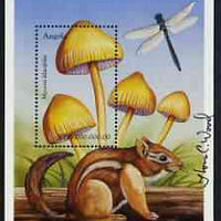 Angola 1999 Mushrooms perf m/sheet (Mycena lilacifolia) signed by Thomas C Wood the designer, unmounted mint SG MS 1510b