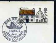 Postmark - Great Britain 1970 cover bearing special cancellation for National Army Museum, American Independence (BFPS)