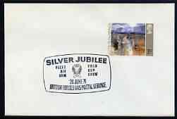 Postmark - Great Britain 1971 cover bearing special cancellation for Fleet Air Arm, Field Gun Crew Silver Jubilee (BFPS)