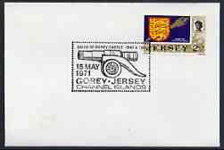 Postmark - Jersey 1971 cover bearing illustrated cancellation for Anniversary of Siege of Gorey Castle