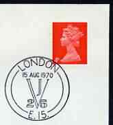 Postmark - Great Britain 1970 cover bearing special cancellation for 25th Anniversary of VJ Day, London