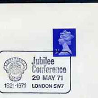 Postmark - Great Britain 1971 cover bearing illustrated cancellation for Royal British Legion, Jubilee Conference