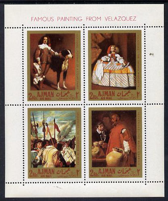 Ajman 1968 Paintings by Velazquez perf m/sheet unmounted mint (Mi BL 22A)