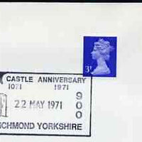 Postmark - Great Britain 1971 cover bearing illustrated cancellation for 900th Castle Anniversary, Richmond