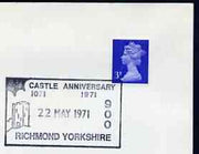 Postmark - Great Britain 1971 cover bearing illustrated cancellation for 900th Castle Anniversary, Richmond