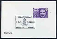 Postmark - Great Britain 1974 card bearing illustrated cancellation for 30th Anniversary D-Day Landings, Durham