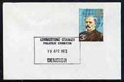 Postmark - Great Britain 1973 cover bearing illustrated cancellation for Livingstone-Stanley Philatelic Exhibition, Denbigh