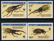 Dominica 1994 WWF - Insects the 4 (beetles) values from endangered Species set unmounted mint, SG 1799-1802*