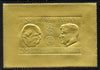 Pabay 1967 Churchill & Kennedy 5s larger format embossed in gold foil unmounted mint (Rosen PA65)