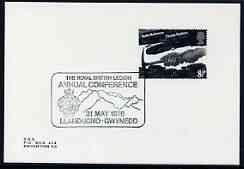 Postmark - Great Britain 1976 card bearing illustrated cancellation for Royal British Legion Annual Conference (Llandudno)