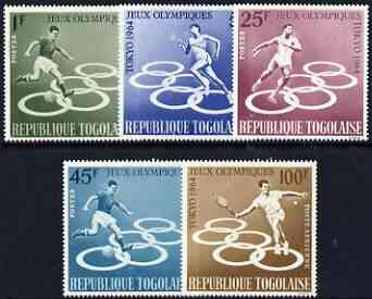 Togo 1964 Tokyo Olympic Games perf set of 5 unmounted mint, SG 386-90