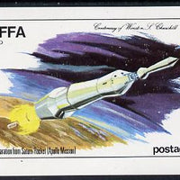 Staffa 1974 Churchill Birth Centenary (Space) imperf deluxe sheet (£1 value) unmounted mint