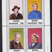 Staffa 1981 Writers (Tennyson, Shaw, Tolstoi & Mark Twain) perf set of 4 values (10p to 75p) unmounted mint