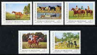 Argentine Republic 1988 Horse Paitings set of 5 unmounted mint, SG 2128-32