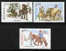 Norway 1987 Native Ponies perf set of 3 unmounted mint, SG 1015-17