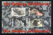 Mordovia Republic 1999 The Gallery of Minerals perf sheetlet containing set of 4 values unmounted mint