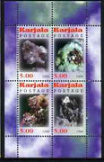 Karjala Republic 1999 Minerals #2 perf sheetlet containing set of 4 values unmounted mint