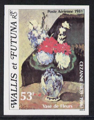 Wallis & Futuna 1981 Death Anniversary of Cezanne (Vase of Flowers) imperf proof from limited printing unmounted mint, SG 382*