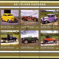 Guinea - Bissau 2001 Classic Cars perf sheetlet containing 6 values cto used