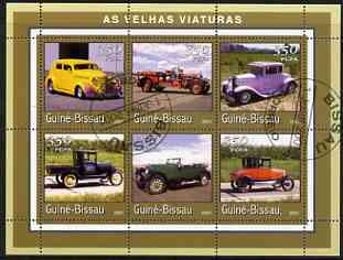 Guinea - Bissau 2001 Classic Cars perf sheetlet containing 6 values cto used