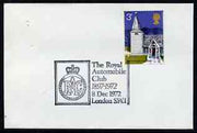 Postmark - Great Britain 1972 cover bearing illustrated cancellation for The Royal Automobile Club 75 Years