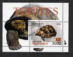 Timor (East) 2001 Turtles perf m/sheet cto used