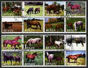 Benin 2002 Horses perf set of 16 cto used