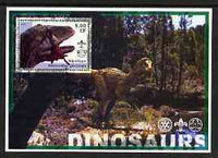 Congo 2002 Dinosaurs #06 perf s/sheet (also showing Scout, Guide & Rotary Logos) fine cto used