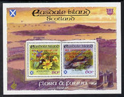 Easdale 1993 40th Anniversary of Coronation overprinted in red on Flora & Fauna perf sheetlet containing 60p (Lichens) & 80p (Spring Flowers) unmounted mint