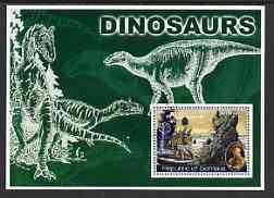 Somalia 2002 Dinosaurs perf s/sheet #1 (also showing Baden Powell and Scout & Guide Logos) fine cto used