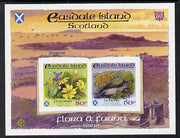 Easdale 1988 Flora & Fauna definitive imperf sheetlet containing 60p (Lichens) & 80p (Spring Flowers) unmounted mint