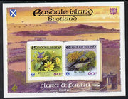 Easdale 1988 Flora & Fauna definitive imperf sheetlet containing 60p (Lichens) & 80p (Spring Flowers) overprinted SPECIMEN unmounted mint