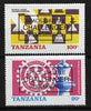 Tanzania 1986 World Chess/Rotary perf set of 2 opt'd 'Space Shuttle Challenger Remembered' unmounted mint, status unknown