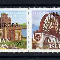 Calf of Man 1971 Europa opt'd on Isle oxf Man Views - Scouts rouletted set of 2 unmounted mint (Rosen CA211-12)