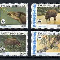 Nicaragua 1985 WWF Endangered Animals (Baird's Tapir) perf set of 4 unmounted mint, SG 2714-17