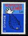 Monaco 1981 'Respect the Sea' 1f.20 unmounted mint, SG1479