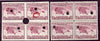 Newfoundland 1941-44 KG6 Seal 15c in perf & imperf matched proof blocks of 4 from archives with checker's mark highlighting a variety for retouching, each stamp with Waterlow security punch hole, some wrinkling but rare (as SG 285)