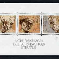 Germany - West 1978 German winners of Nobel Prize for Literature m/s unmounted mint SG MS1853