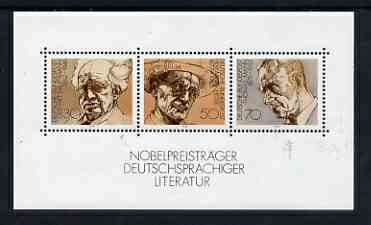 Germany - West 1978 German winners of Nobel Prize for Literature m/s unmounted mint SG MS1853