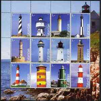 Tatarstan Republic 2003 Lighthouses sheetlet containing complete set of 12 values, unmounted mint