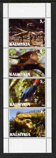 Kalmikia Republic 2003 Dinosaurs perf set of 4 values unmounted mint