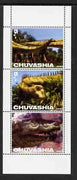 Chuvashia Republic 2003 Dinosaurs perf set of 3 values unmounted mint