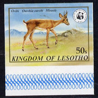 Lesotho 1981 WWF - Oribi 50s value imperf single unmounted mint as SG 472