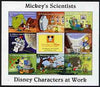 St Vincent - Grenadines 1996 Disney Characters at Work - Mickey's Scientists perf sheetlet containing 8 x 10c values unmounted mint