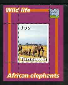 Tanzania 2003 Wild Life - Elephants perf souvenir sheet unmounted mint