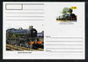 Kabardino-Balkaria Republic 1999 Steam Locomotives of the World #10 postal stationery card unused and pristine showing 141R.86 and Castle Class No 7018