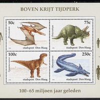 Netherlands - Den Haag (Local) 1994 Dinosaurs perf sheetlet of 4 values unmounted mint